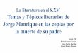 Temas y Tópicos literarios de La literatura en el S.XV 