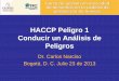 HACCP Peligro 1 Conducir un Análisis de Peligros