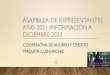 ASAMBLEA DE REPRESENTANTES AÑO 2020 INFORMACIÓN A 