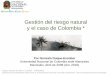 Gestión del riesgo natural y el caso de Colombia