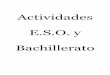 Actividades E.S.O. y Bachillerato