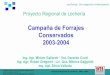 Campaña de forrajes conservados 2003-2004