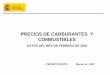 PRECIOS DE CARBURANTES Y COMBUSTIBLES