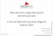 Retos de corto y largo plazo para la economía peruana II 