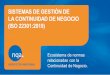 SISTEMAS DE GESTIÓN DE LA CONTINUIDAD DE NEGOCIO (ISO 