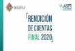 RENDICIÓN PÚBLICA DE CUENTAS FINAL 2020