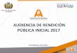 AUDIENCIA DE RENDICIÓN PÚBLICA INICIAL 2017