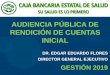 AUDIENCIA PÚBLICA DE RENDICIÓN DE CUENTAS INICIAL