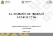 1a. REUNIÓN DE TRABAJO PAE-FISE 2020