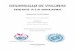 DESARROLLO DE VACUNAS FRENTE A LA MALARIA