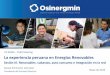 VII ARIAE La experiencia peruana en Energías Renovables