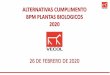 ALTERNATIVAS CUMPLIMENTO BPM PLANTAS BIOLOGICOS 2020