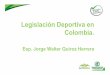 Legislación Deportiva en Colombia