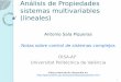 Análisis de Propiedades sistemas multivariables (lineales)
