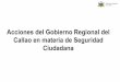 Acciones del Gobierno Regional del Callao en materia de 