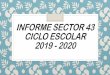 Informe sector 43 ciclo escolar 2019 - 2020