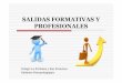 SALIDAS FORMATIVAS Y PROFESIONALES