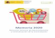 Memoria 2020 - D.G. Racionalización y Centralización de la 