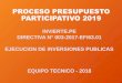 PROCESO PRESUPUESTO PARTICIPATIVO 2019