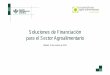 Soluciones de Financiación para el Sector Agroalimentario