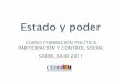 CURSO FORMACIÓN POLÍTICA PARTICIPACIÓN Y CONTROL 