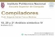 Compiladores - Profr. Edgardo Adrián Franco Martínez Contenido
