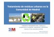 Tratamiento de residuos urbanos en la Comunidad de Madrid