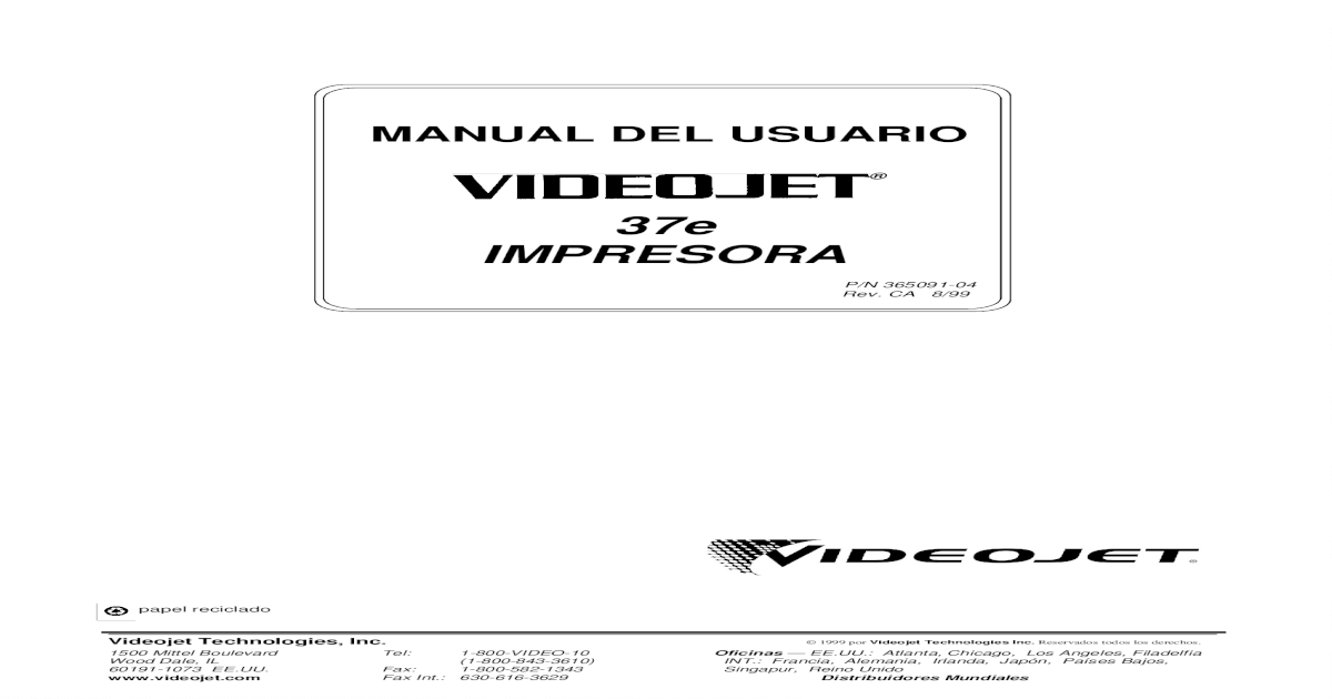 Manual de usuario Excel Videojet Excel 37.pdf